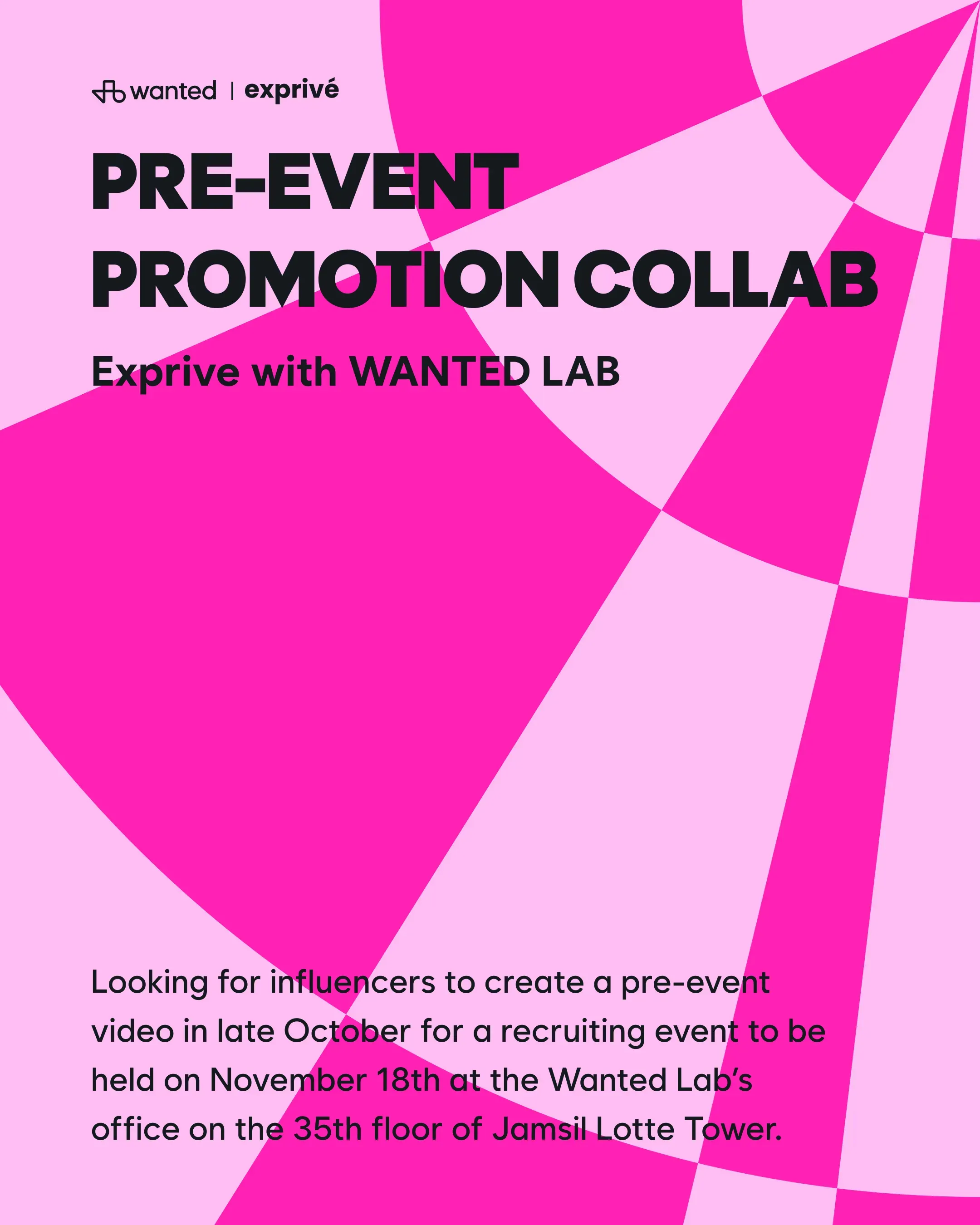 WANTED Recruiting Carnival K-Beauty Pre-Event Promotion Collab