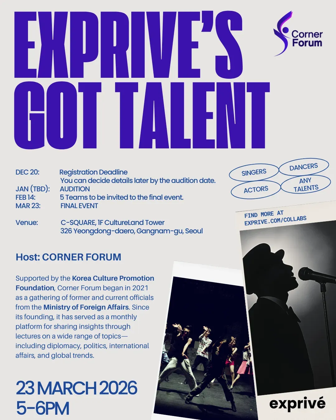 EXPRIVE'S GOT TALENT with Corner Forum