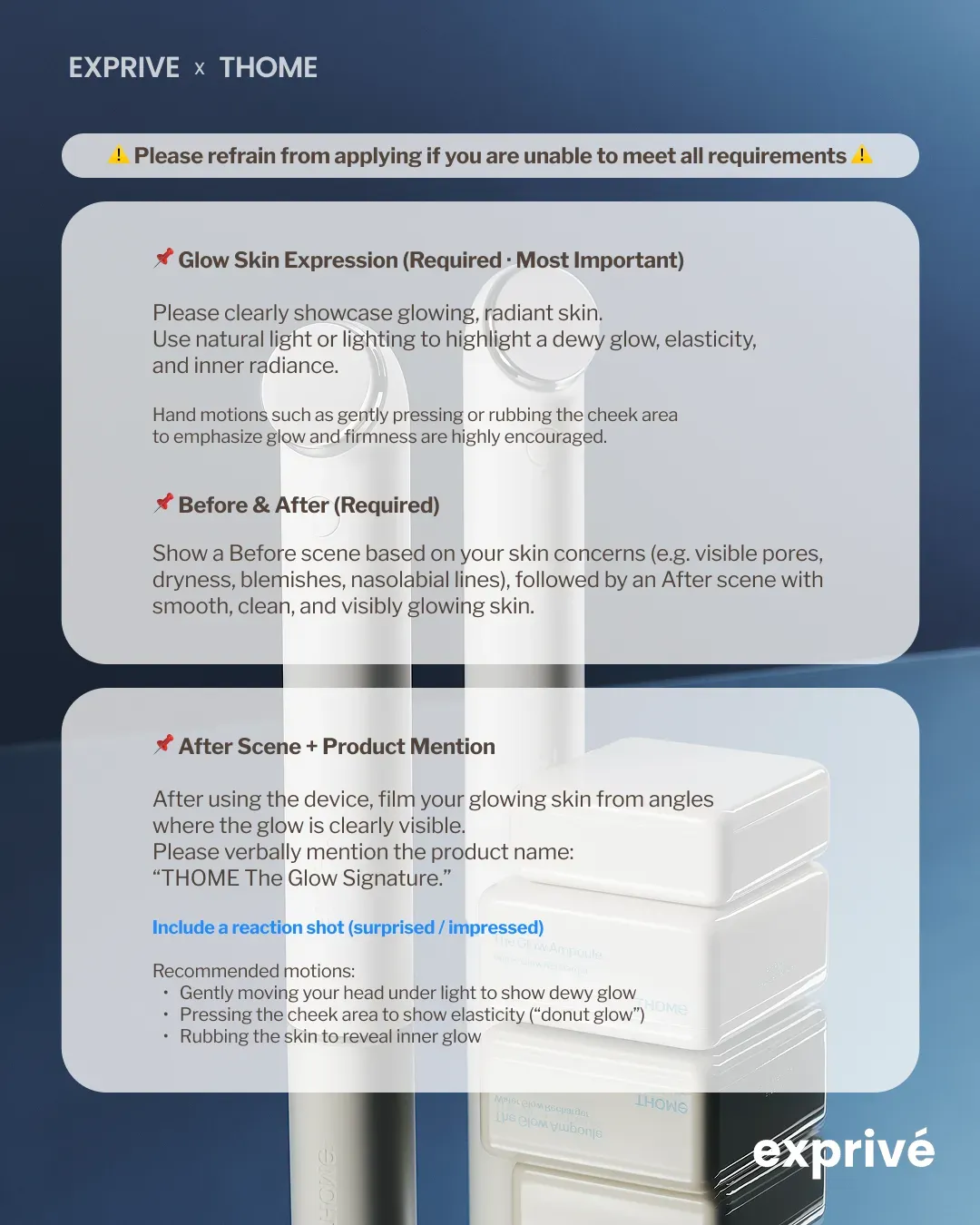 [THOME] The Glow Signature Beauty Device + 6- Ampoule Kit