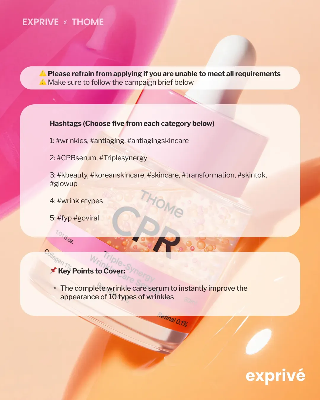 [THOME] Upcoming Launch – Exclusive Collaboration for Unreleased Product, CPR SERUM