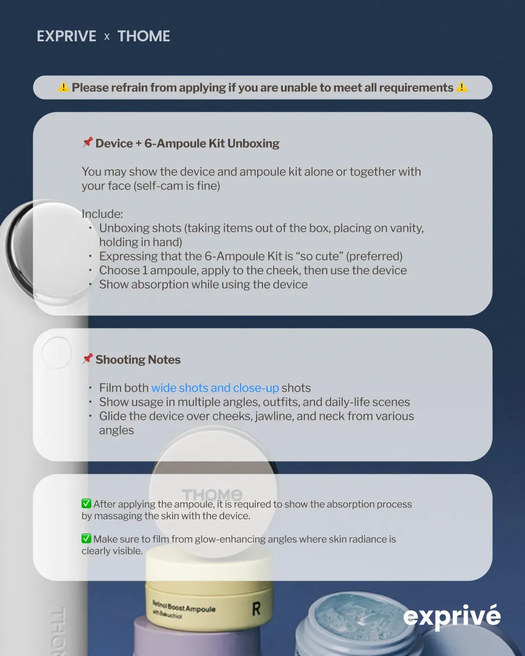 [THOME] The Glow Signature Beauty Device + 6- Ampoule Kit