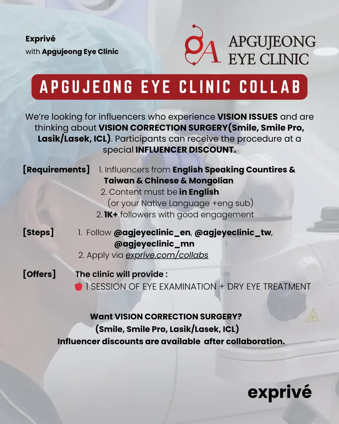 Apgujeong Eye Clinic + Secret Gift 