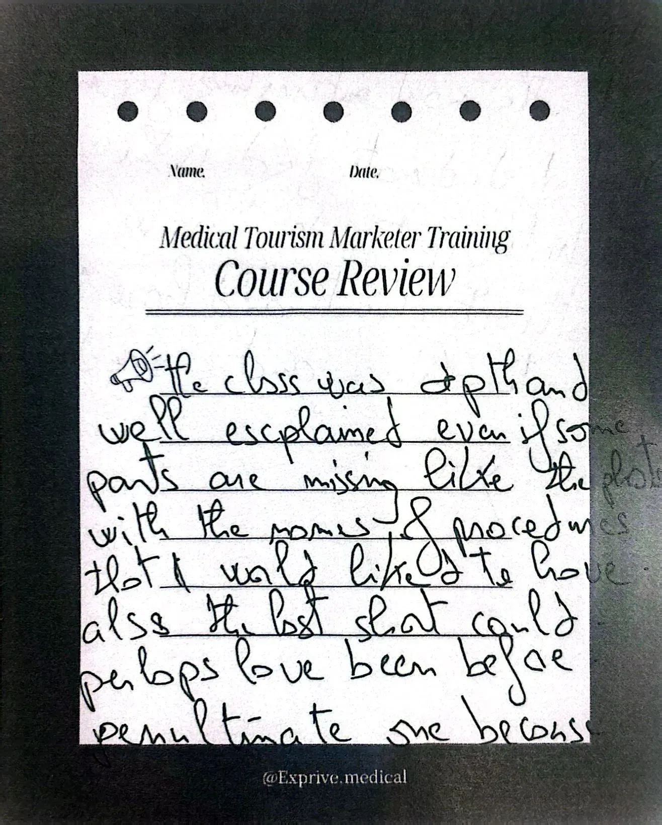 Medical Tourism Marketer Class Medical Tourism Marketer Class