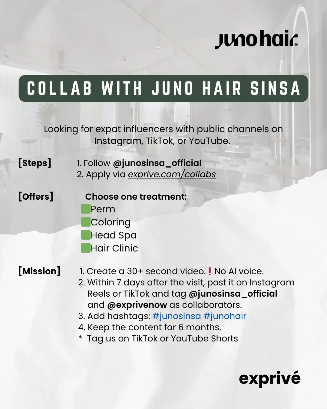 [JUNO HAIR Sinsa] Collab