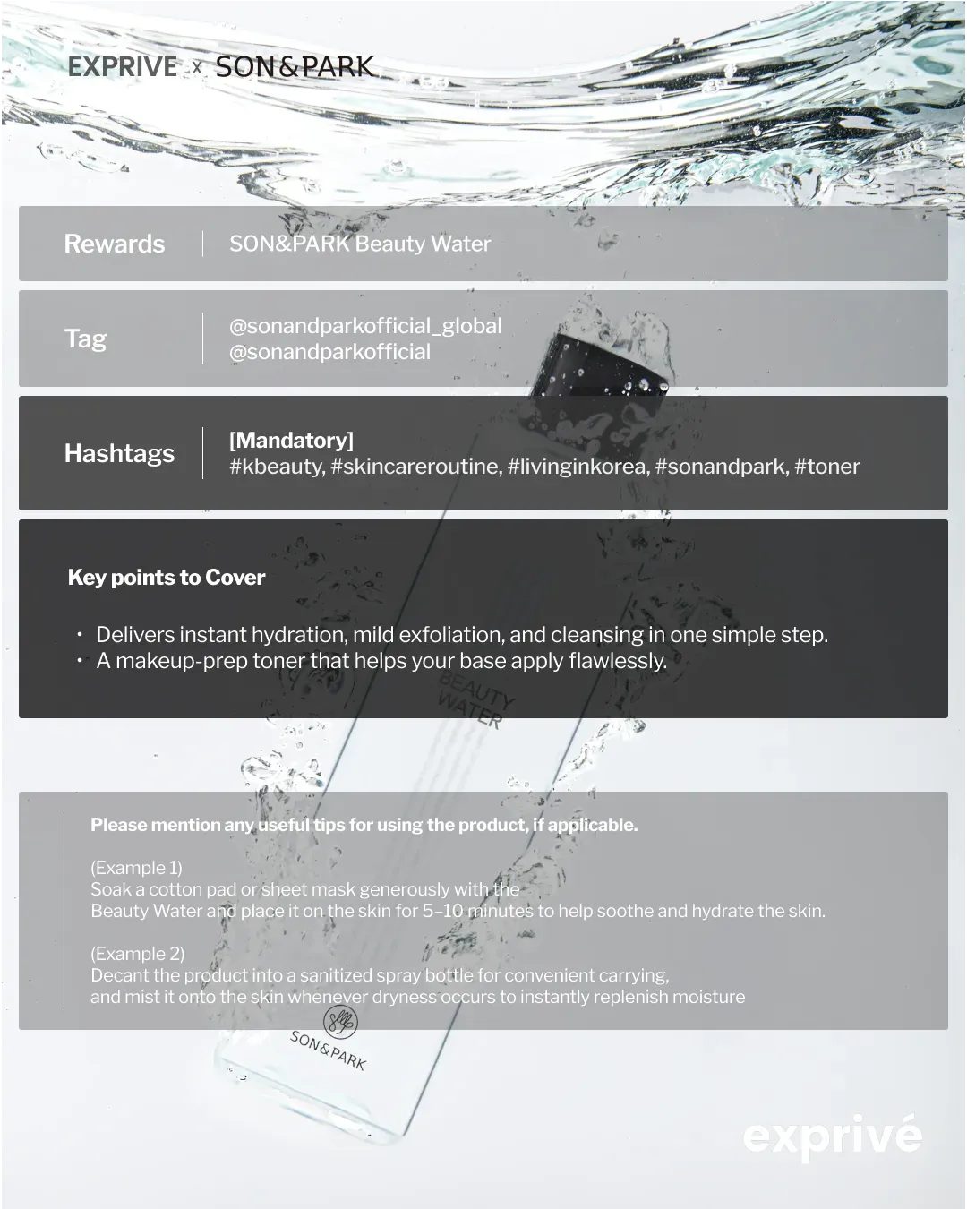 [SON & PARK] Premium Beauty Water 