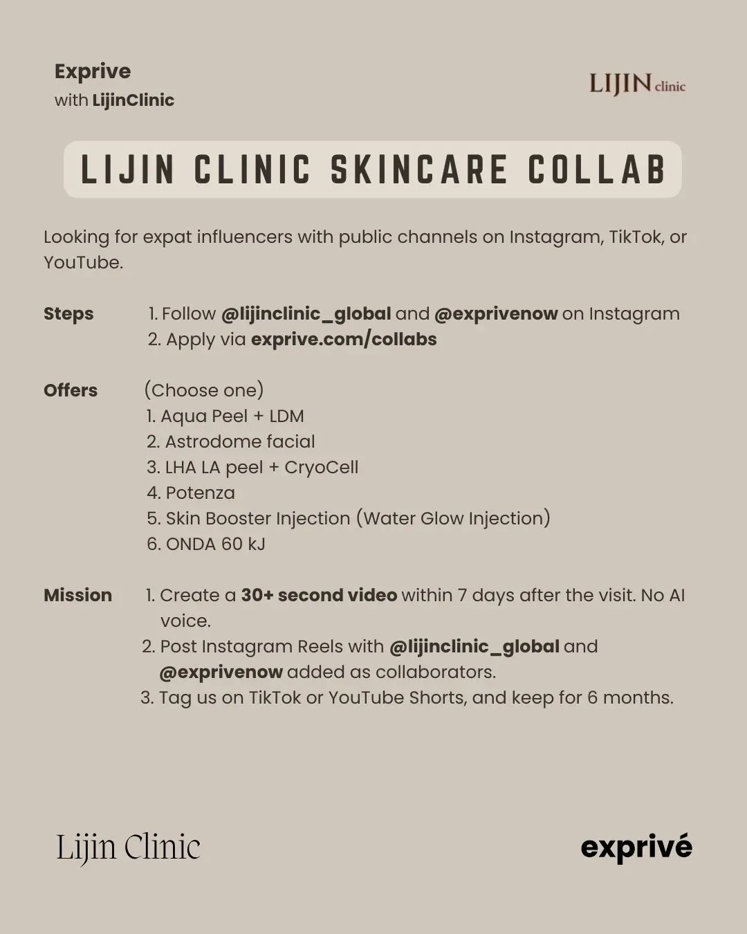 Lijin Clinic PREMIUM SKINCARE COLLAB