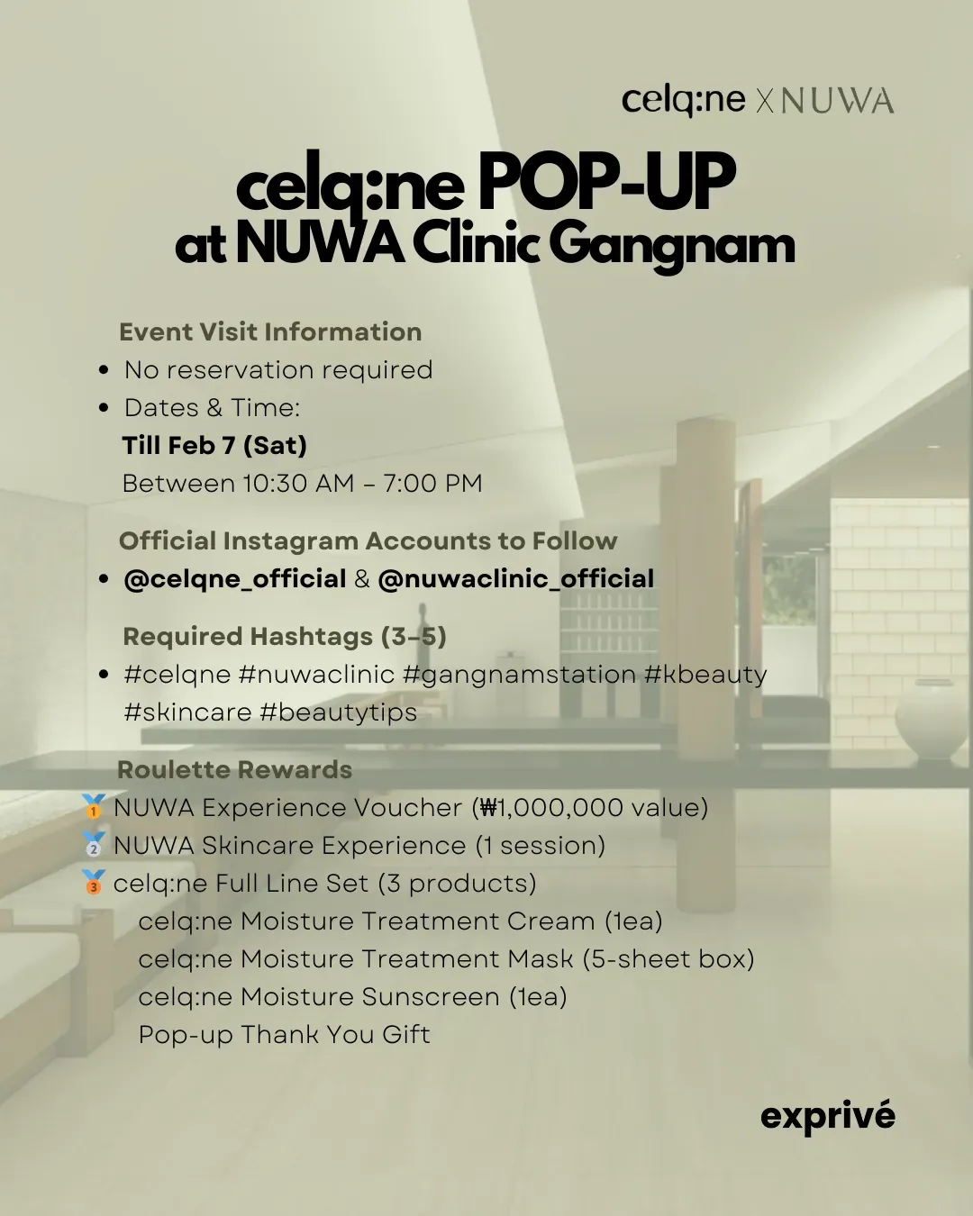 [celq:ne X NUWA] POP-UP visitors recruitment. EXTENDED