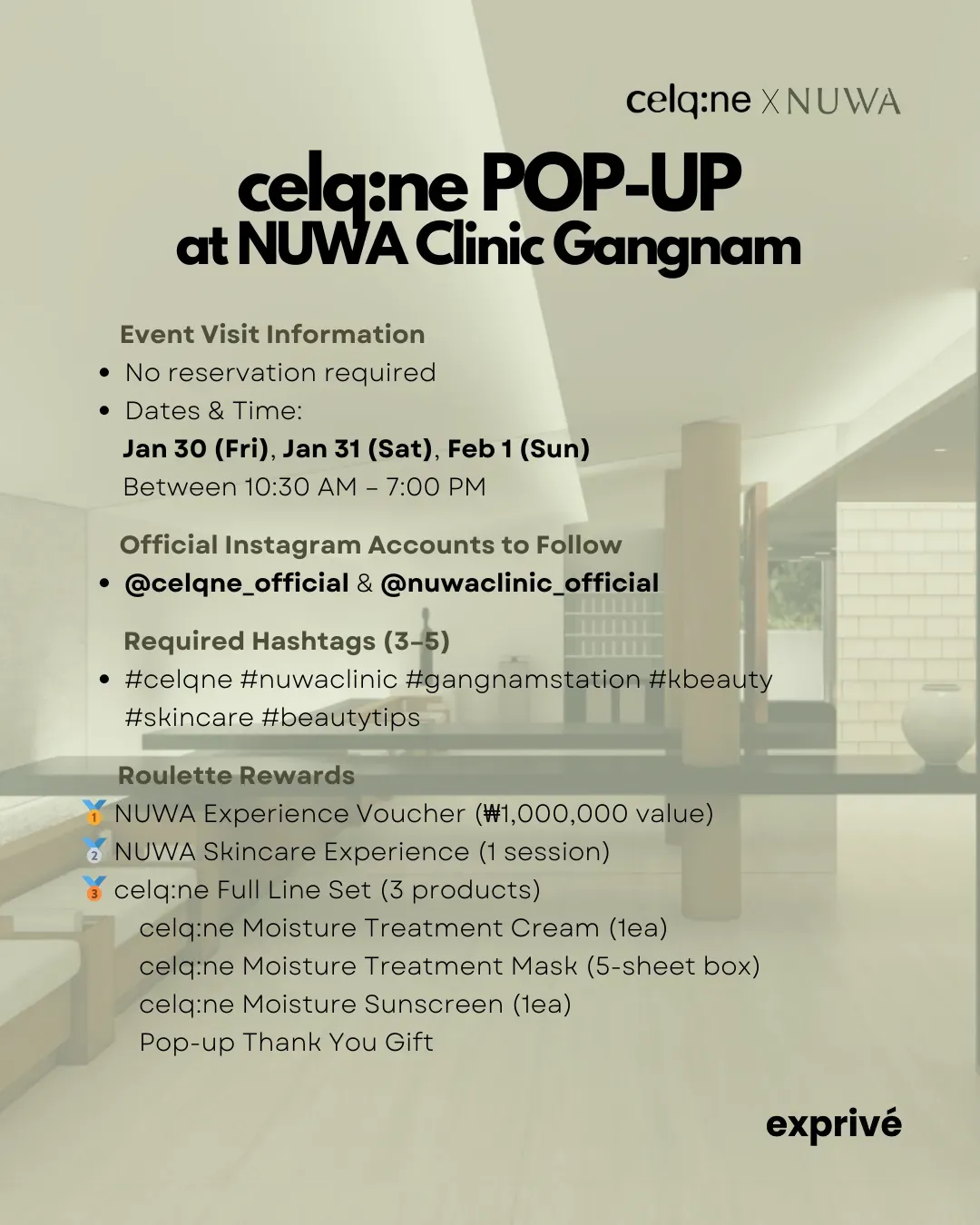 [celq:ne X NUWA] POP-UP visitors recruitment