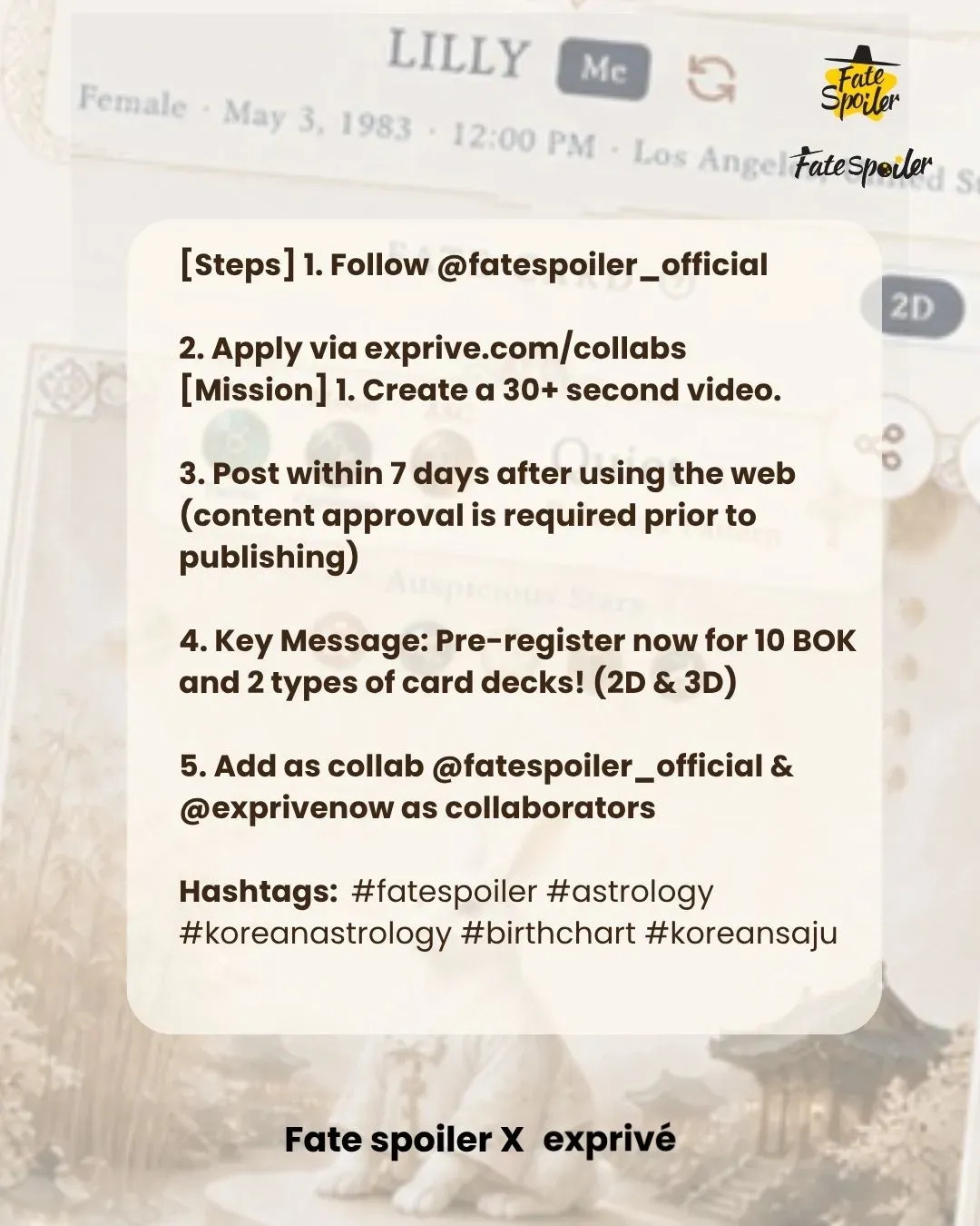 💫 Collaboration Opportunity – Be among the first to try the new Korean Saju web platform FateSpoiler 💫