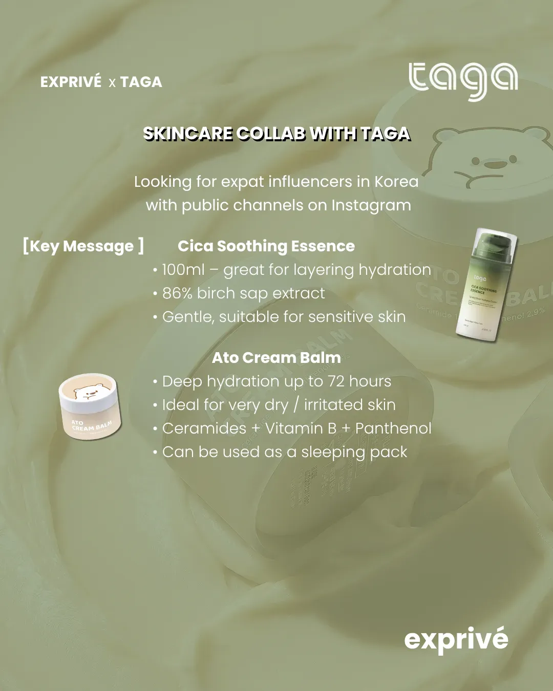 [TAGA] K-beauty skincare brand collab 🌿