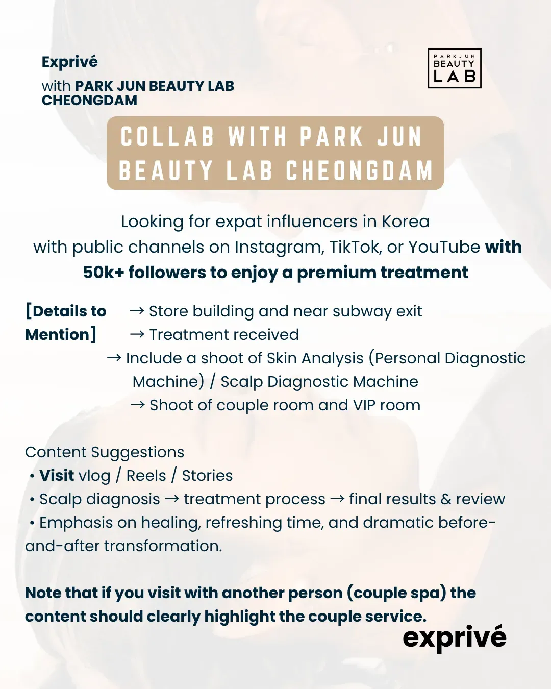 [Park Jun Beauty Lab Cheongdam] x Exprivé | Premium hair collab for 50k+ influencers