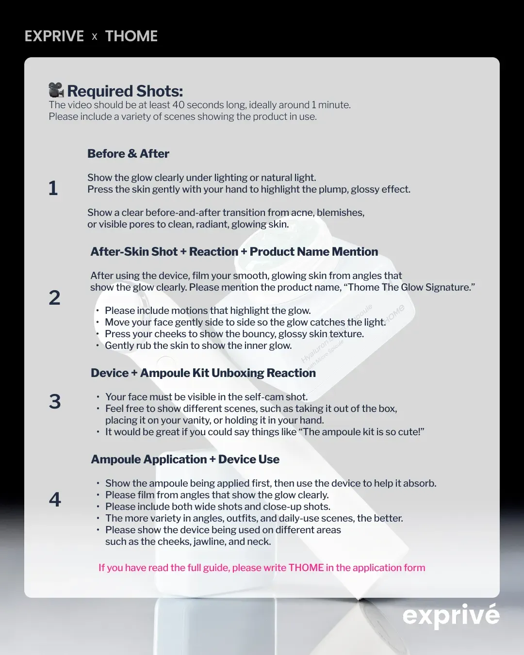 [Thome] Thome The Glow + Limited Ampoule Kit (4types)