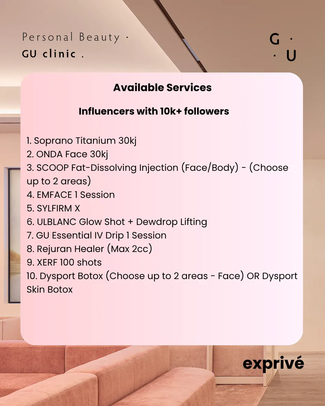 GU CLINIC K-Beauty Influencer Collaboration			
