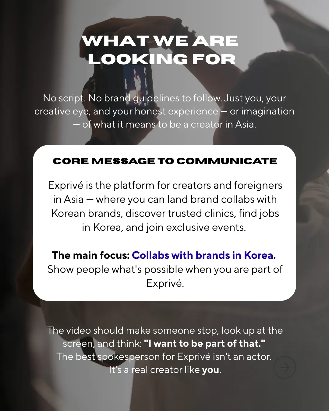 Be the Face of Exprivé in Seoul | Creative Challenge