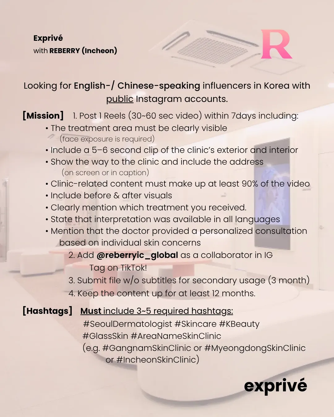 [REBERRY Incheon Airport Branch] English- & Chinese-speaking Influencers