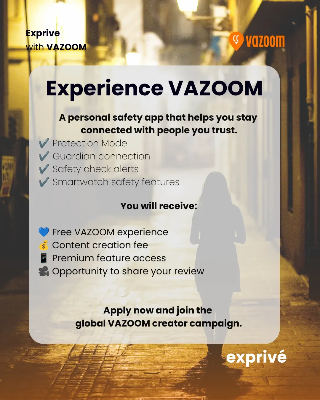 [PAID] VAZOOM Personal Safety App Campaign